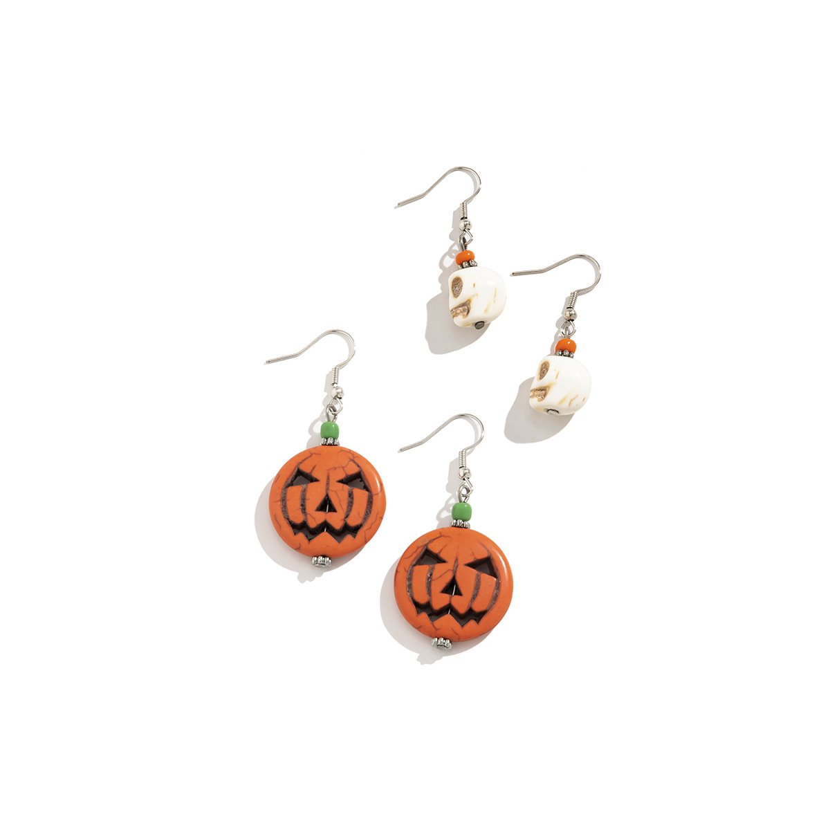 Jewelry Creative Pumpkin Smiley Skull Earrings Set Fashion Personality Halloween Earrings Female