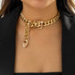 Jewelry Punk Thick Chain Belt Buckle Clavicle Necklace Female Hip Hop Heavy Industry Metal Geometric Necklace