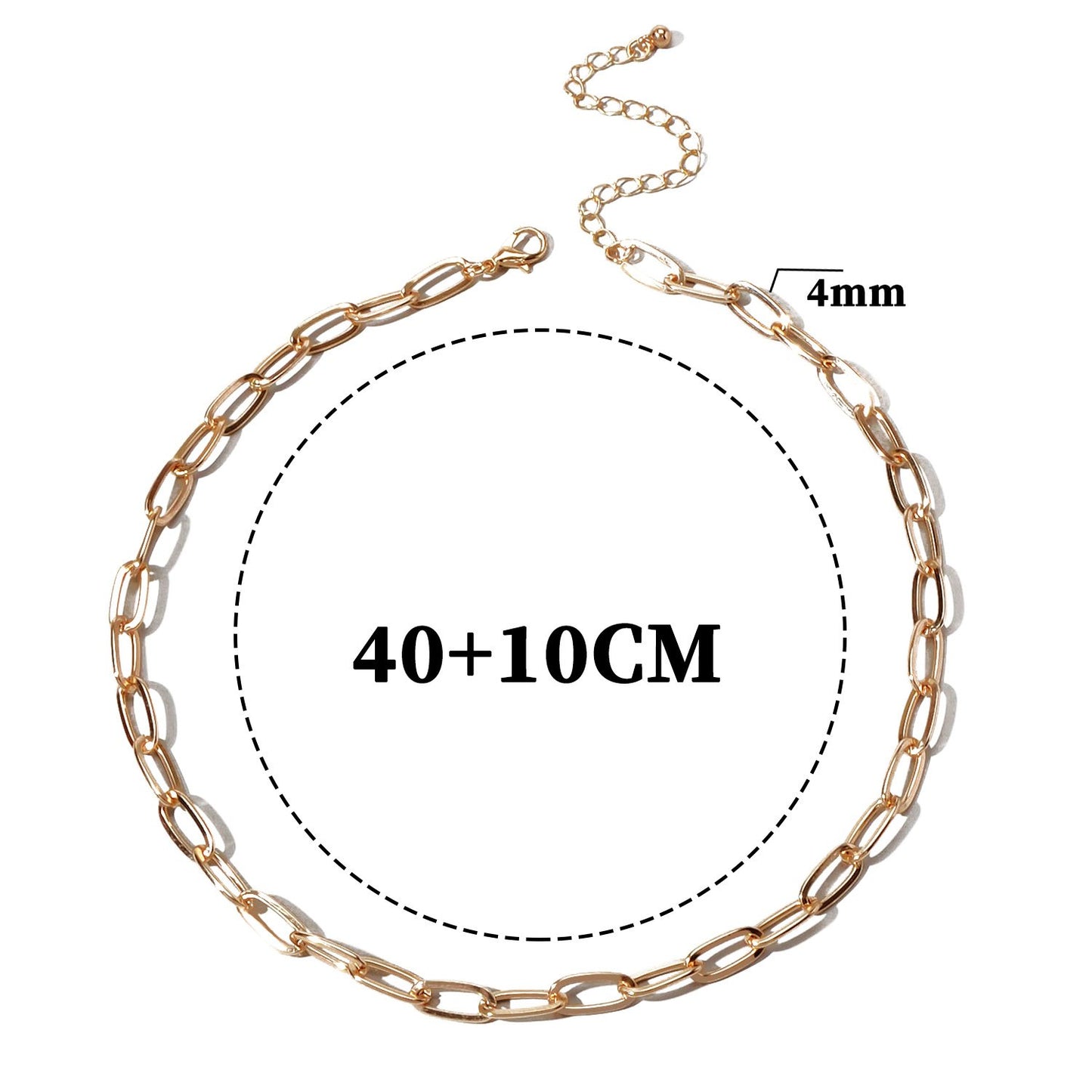 Jewelry Simple Geometric Square Small Hole Necklace Women's Fashion Trend Single Layer Personality Necklace