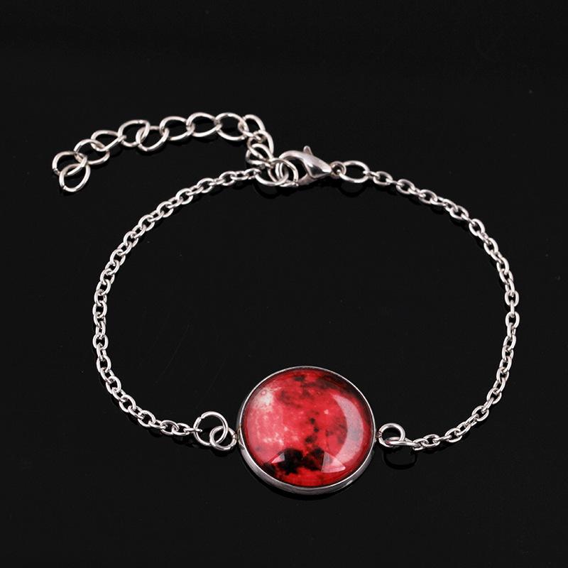 Creative Harajuku Universe Fantasy Starry Sky Time Gem Luminous Bracelet Personality Luminous Moon Bracelet Jewelry