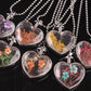 Heart Shape Pendant Fashion Simple Crystal Clavicle Chain Popular Dried Flower Necklace Jewelry