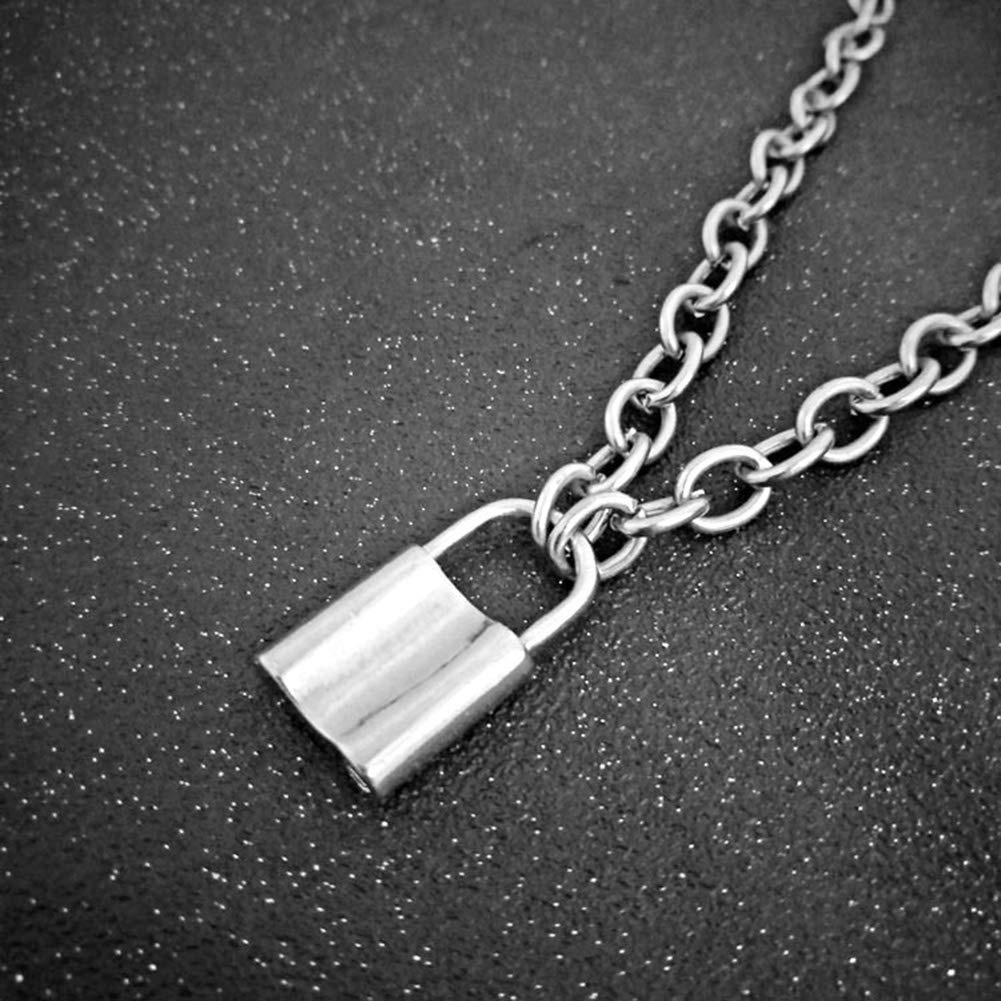 Jewelry explosion style simple lock pendant necklace unisex men and women gift necklace