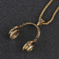 Men's Personality Hip Hop Headphone Pendant Rock Punk Headphone Necklace Jewelry