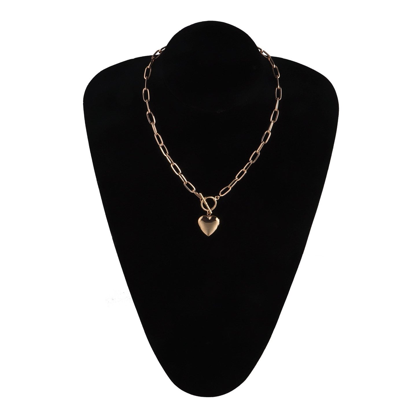 Jewelry chain can be opened peach heart pendant necklace ladies fashion simple temperament heart-shaped necklace