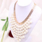 Exaggerated Pearl Necklace Fake Collar Short Clavicle Chain Pendant Jewelry
