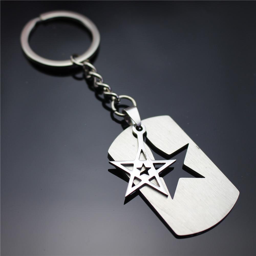 Skull, dollar, rudder, pentagram, leaf, game peripheral, stainless steel key ring, pendant, key chain, direct supply