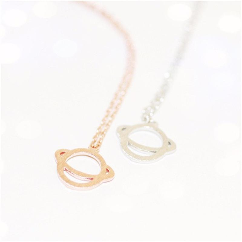 Necklace Simple Fashion Personality Planet Clavicle Chain Globe Pendant Necklace