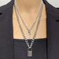 Personality Simple Retro Key Lock Pendant Necklace Punk Jewelry Multilayer Hip Hop Necklace Female