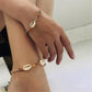 Accessories Bohemian Ethnic Mixed Color Rice Bead Bracelet Female Shell Anklet