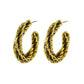 Jewelry Fashion Retro Exaggerated Snake Pattern C-shaped Earrings Creative Twisted Lines C-shaped Earrings Female