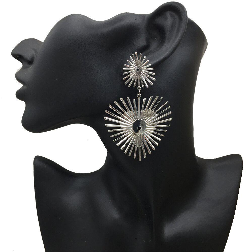 Summer Love Fried Hair Stud Earrings Exaggerated Cool Earrings