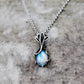 Jewelry Moonstone Pendant Necklace Female Niche Design Summer Accessories Retro Flower Jewelry