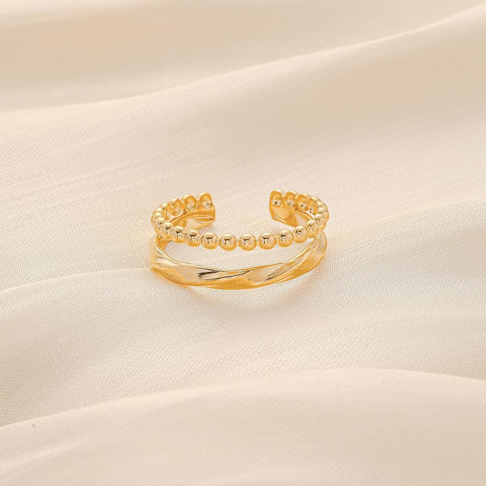 Fashionable simple and lovely color tone dripping oil stainless steel open ring female all-match personalized titanium steel ring