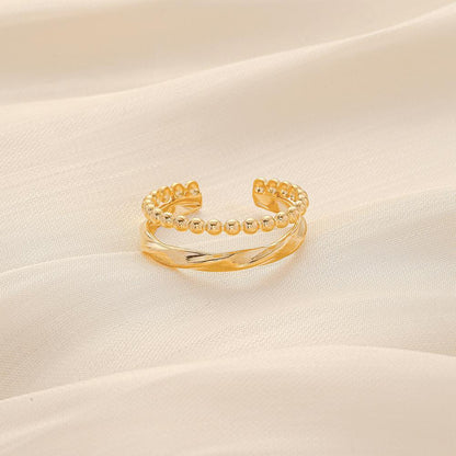 Fashionable simple and lovely color tone dripping oil stainless steel open ring female all-match personalized titanium steel ring