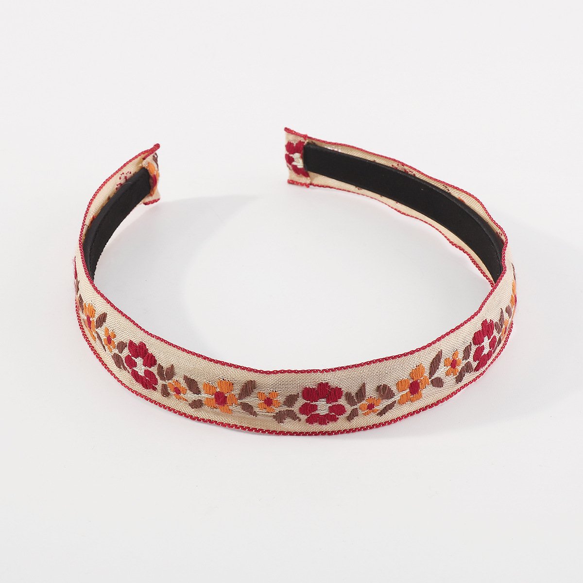 F5294 Small Fresh Girl Heart Hand Embroidered Flower Headband Simple Fabric Art Cute Sweet Geometric Headband