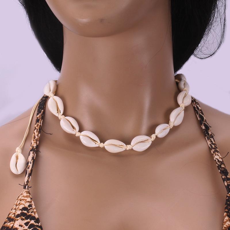 Explosive style Hawaiian casual necklace pure handmade shell short collarbone necklace