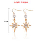 Jewelry fashion geometric octagonal diamond earrings female personality exaggerated star ear hook