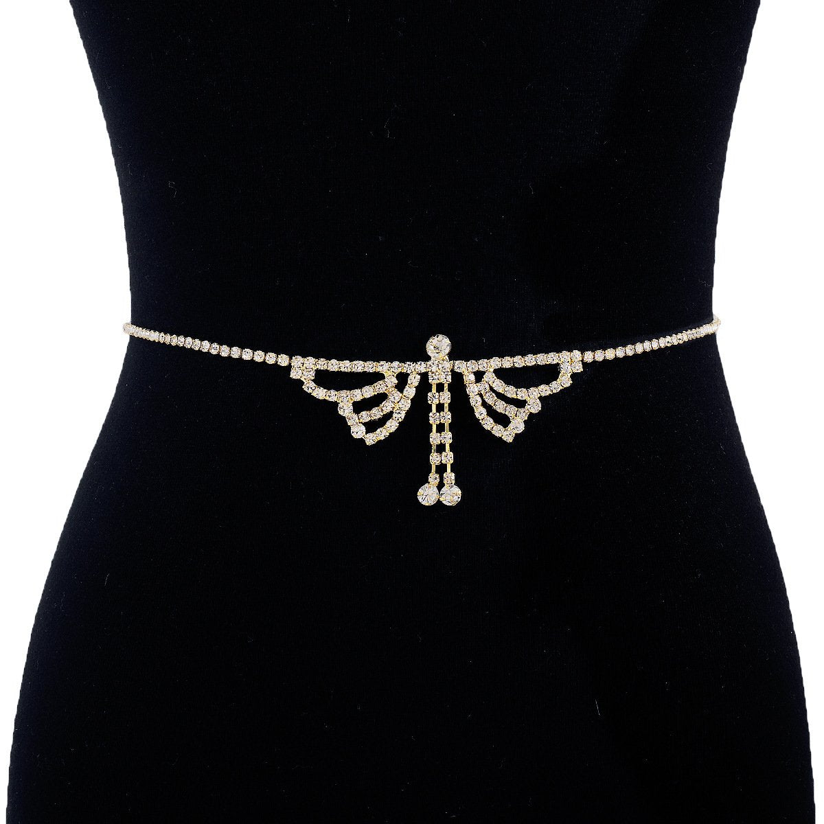 C43 Sweet cool sexy butterfly full diamond temperament waist chain cold light luxury fashion claw chain body chain female