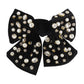 F278 Corduroy Fabric Art Diamond Pearl Personality Hair Clip French Light Luxury Ladies Bow Knot Retro Spring Clip