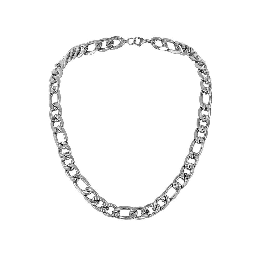 Personalized stainless steel flat rough NK Cuban chain hip-hop necklace indifferent titanium steel collarbone chain male