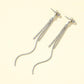 Popular Earrings Simple Lines Tassel Earline Temperament Long Snake Bone Tassel Earrings