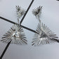 Summer Geometric Triangle Fried Hair Stud Earrings Exaggerated Indian Earrings