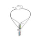 Jewelry personalized retro imitation crystal pendant double layer necklace sweet cool star moon sun multivariate necklace