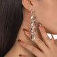 E158 Exaggerated Personality Long Earrings Glossy Chain Retro Cool Fashion Geometric Earrings Women