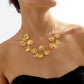 N1854 jewelry creative personality temperament metal necklace ZA leaves exaggerated personality necklace