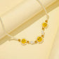 Hand-woven Baroque Pearl Smiley Clavicle Chain Cute Personality Mosaic Flower Smile Necklace Jewelry