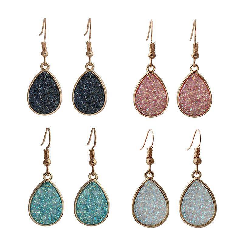 Jewelry fashion simple crystal cluster earrings personality sweet drop earrings