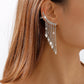 E1137 Jewelry Water Drop Diamond Simple Tassel Personality Fashion Ear Hanging Sweet Cool Girl Earrings