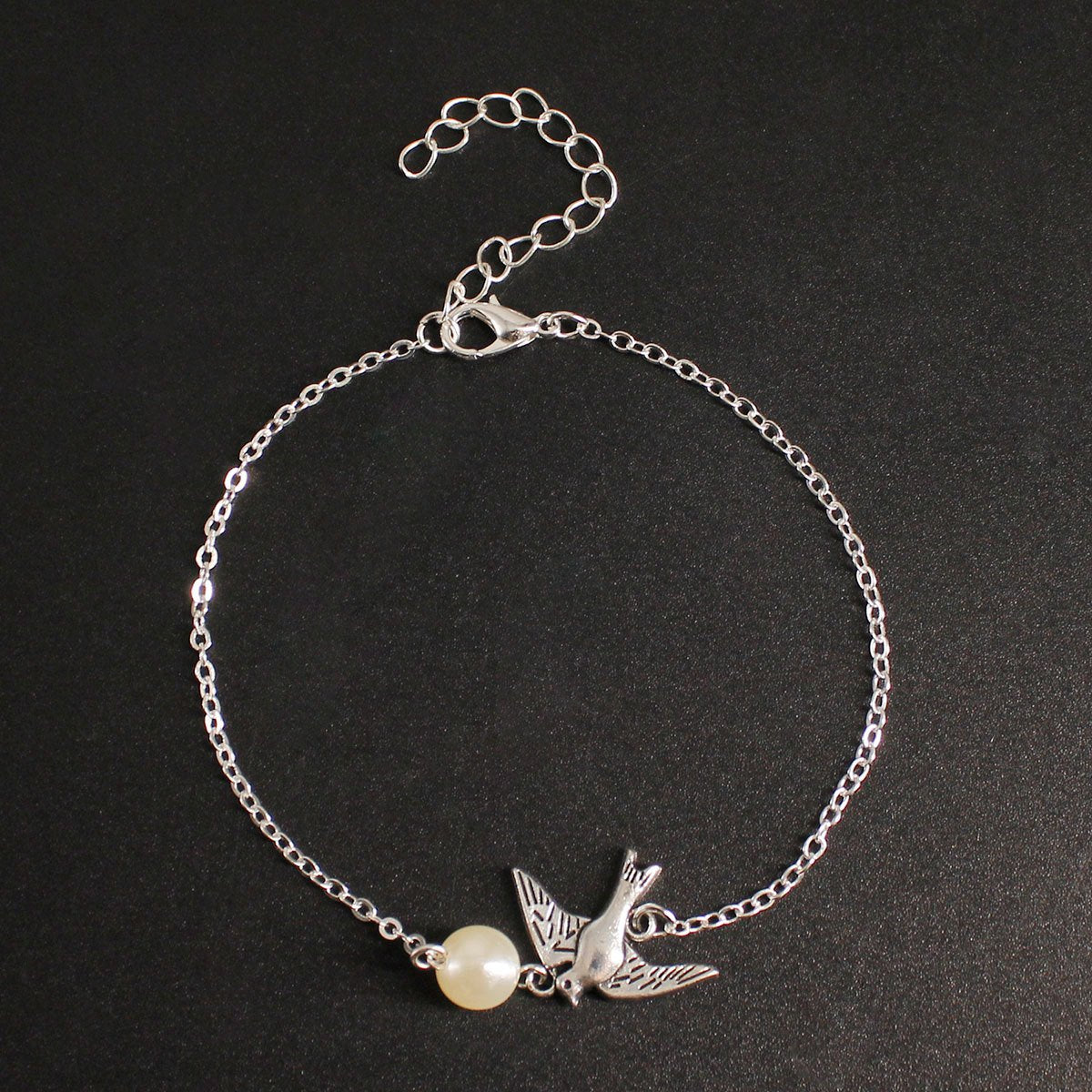 Fashion Jewelry Peace Dove Anklet Imitation Pearl Foot Ornament