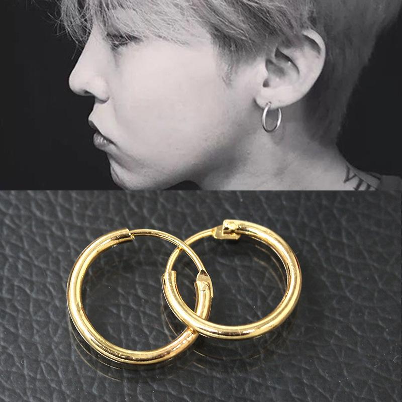 GD star with the same paragraph earrings earrings earrings couple copper material male and female earrings jewelry