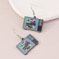 E1337 Simple Plate Earrings Retro Nostalgic Acrylic TV Earrings Personality Creative Earrings