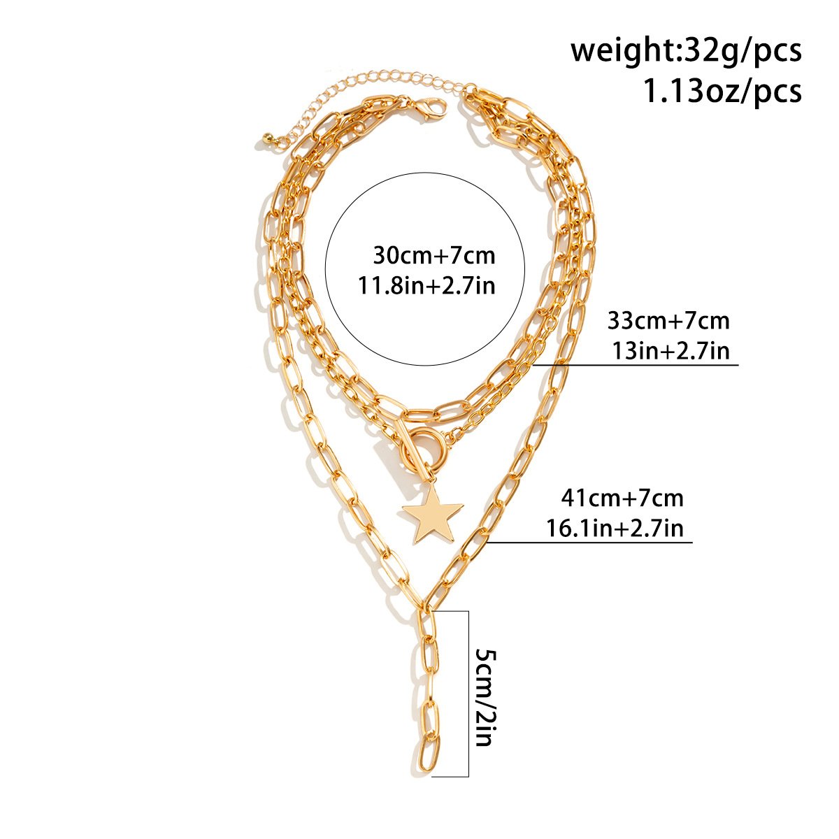 Jewelry versatile cross chain Y-shaped necklace simple star-shaped pendant tassel multi-layer necklace female