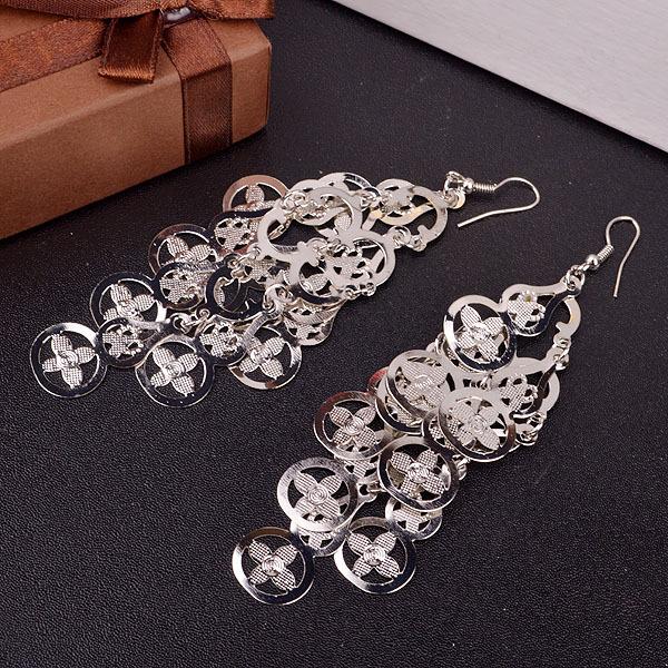 Earrings Exaggerated fashion gourd flower multi-level string earrings