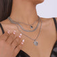 N1486 Ornament metal niche stacked fashion necklace love micro-inlaid flower clavicle necklace