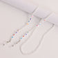 Jewelry bohemian letter LOVE colorful rice bead glasses chain accessories non-slip mask hanging chain