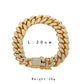 Trendy punk hip hop 12mm full diamond Cuban chain bracelet male hiphop exaggerated hand jewelry