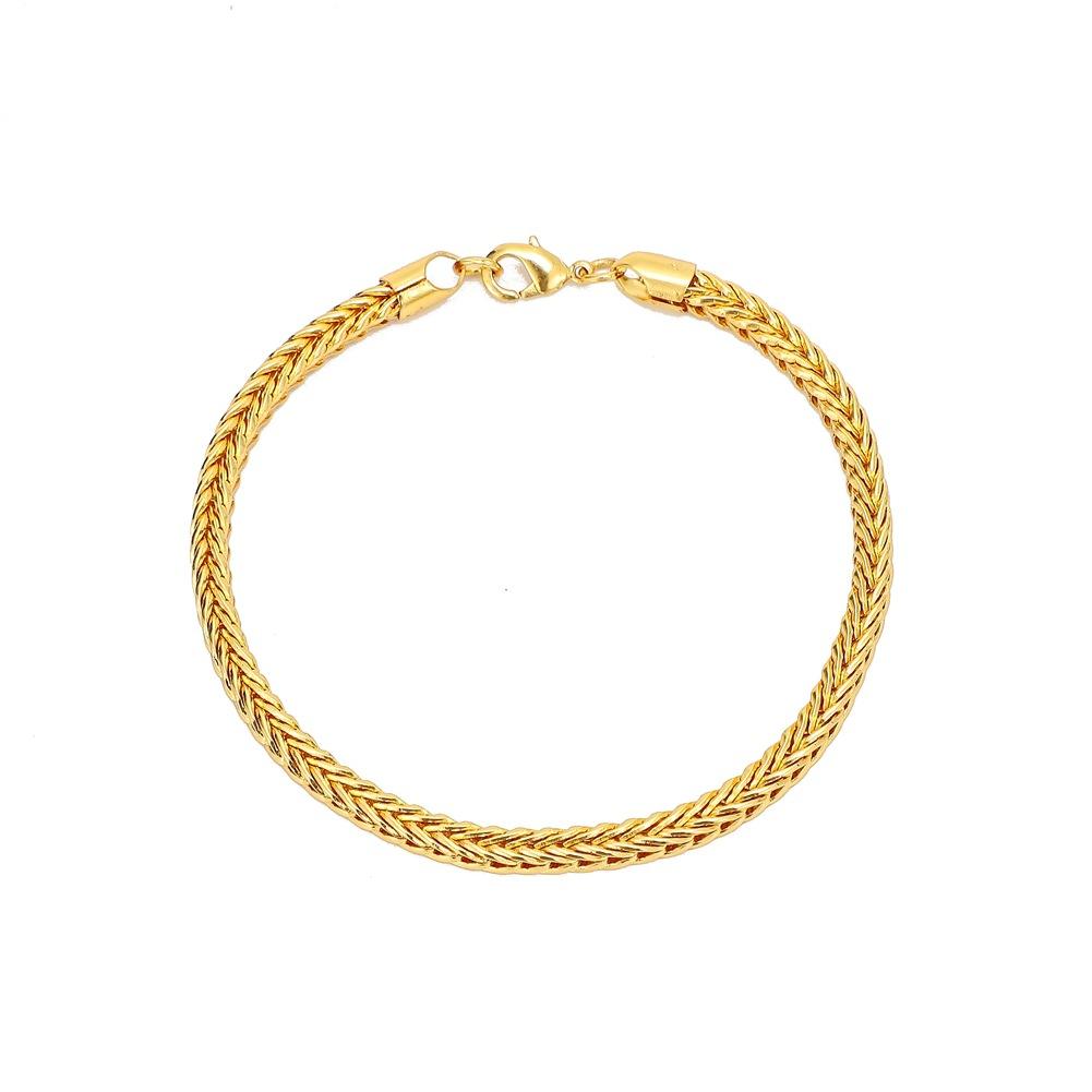 Fashion Simple Foxtail Chain Bracelet Copper Material Hip Hop Bracelet Jewelry