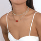 N1691 Niche Double-layer Claw Chain Necklace Baroque Retro Palace Light Luxury Fashion Rhinestone Necklace