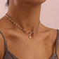 Jewelry Simple Pearl Chain OT Buckle Necklace Female Fashion Fairy Creative Design Female Necklace