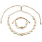 Accessories Shell Necklace Set Gold Alloy Shell Knotted Necklace