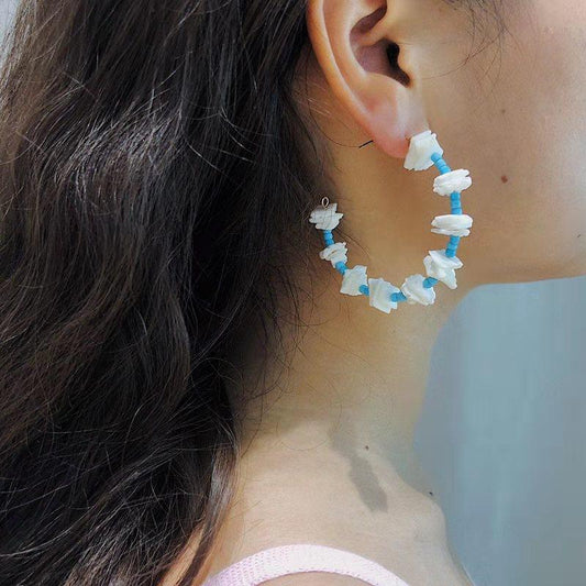 Jewelry Beads Beaded Earrings Earrings Bohemian Geometric Broken Shell Earrings Women