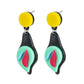 Creative Acrylic Exaggerated Contrast Color Earrings Fashion Irregular Three-dimensional Pattern Candy Color Fresh Earrings Female