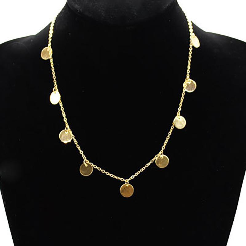 Rihanna's same stylish personality white sequin short necklace necklace
