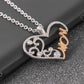 Fashion peach heart-shaped necklace mom letter hollow diamond pendant clavicle chain jewelry