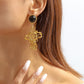 Retro Fashion Irregular Cross Earrings Medieval Geometric Court Earrings