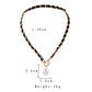 Fashionable Mermaid Bead Braided Leather Rope OT Buckle Short Necklace Niche Design Clavicle Chain Ladies Necklace